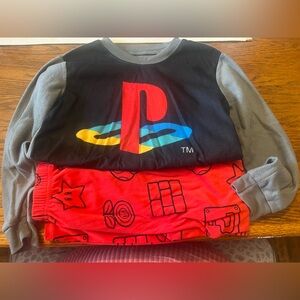 Sony Kids Pajama Set - Black, Red, Gray